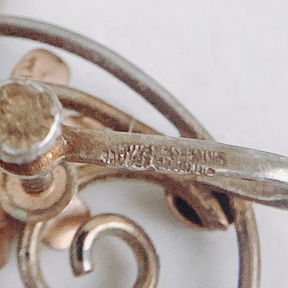 VTG Signed Jaykel Sterling Silver Floral Brooch & Earrings Set, 1940s 1950s MCM - Picture 11 of 16